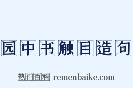 园中书触目造句是什么意思的图片